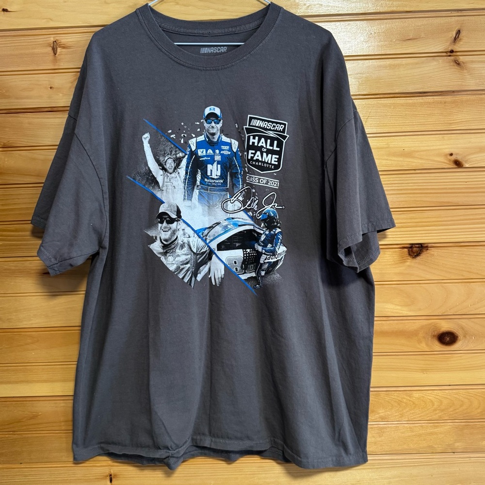 NASCAR Hall of Fame Dale Earnhardt Jr #88 Gray T-Shirt XXL